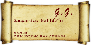 Gasparics Gellén névjegykártya